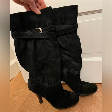 michael kors kincade slouch boots|michael michael kors kincade slouch boot black suede.